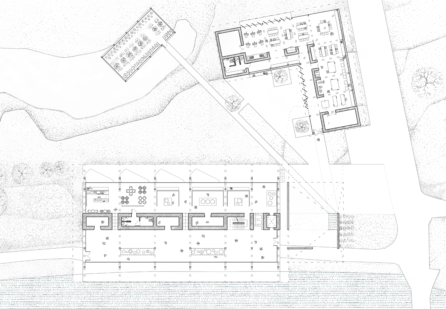 Ground floor plan of peatland building